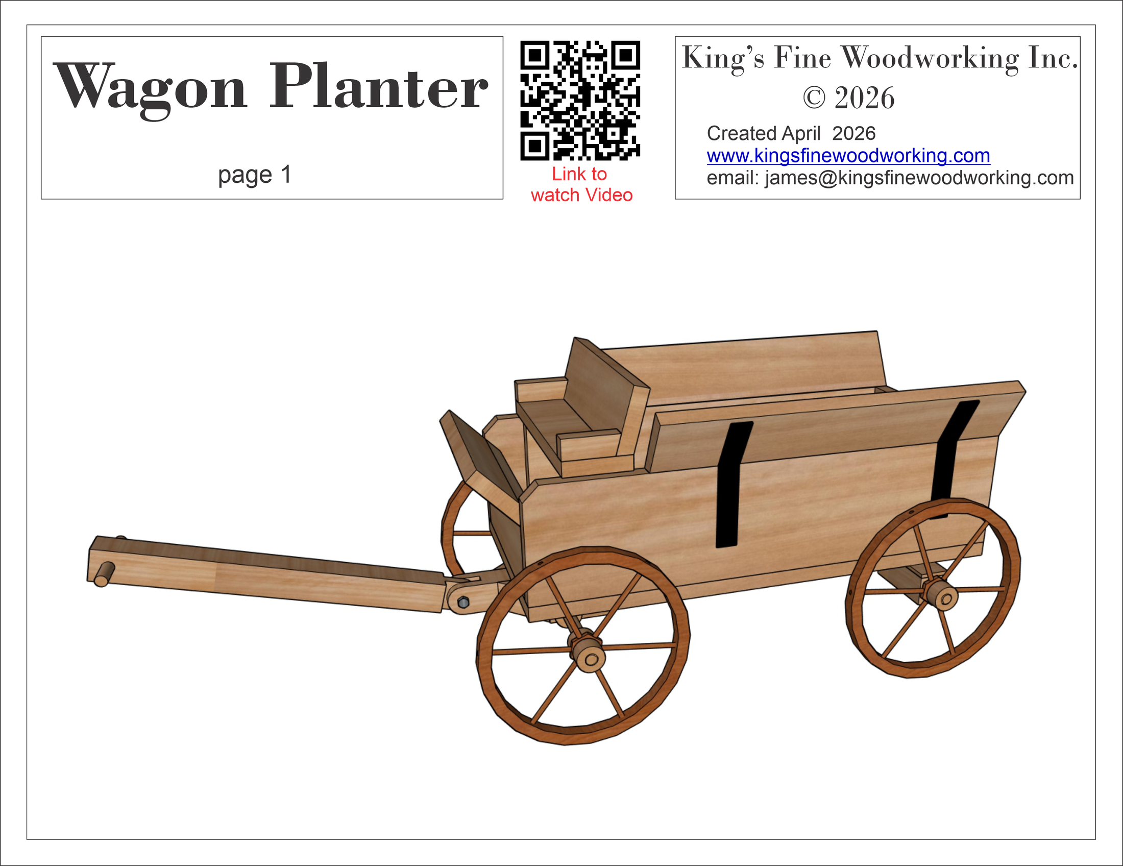 Old West Wagon Planter 3D Plans