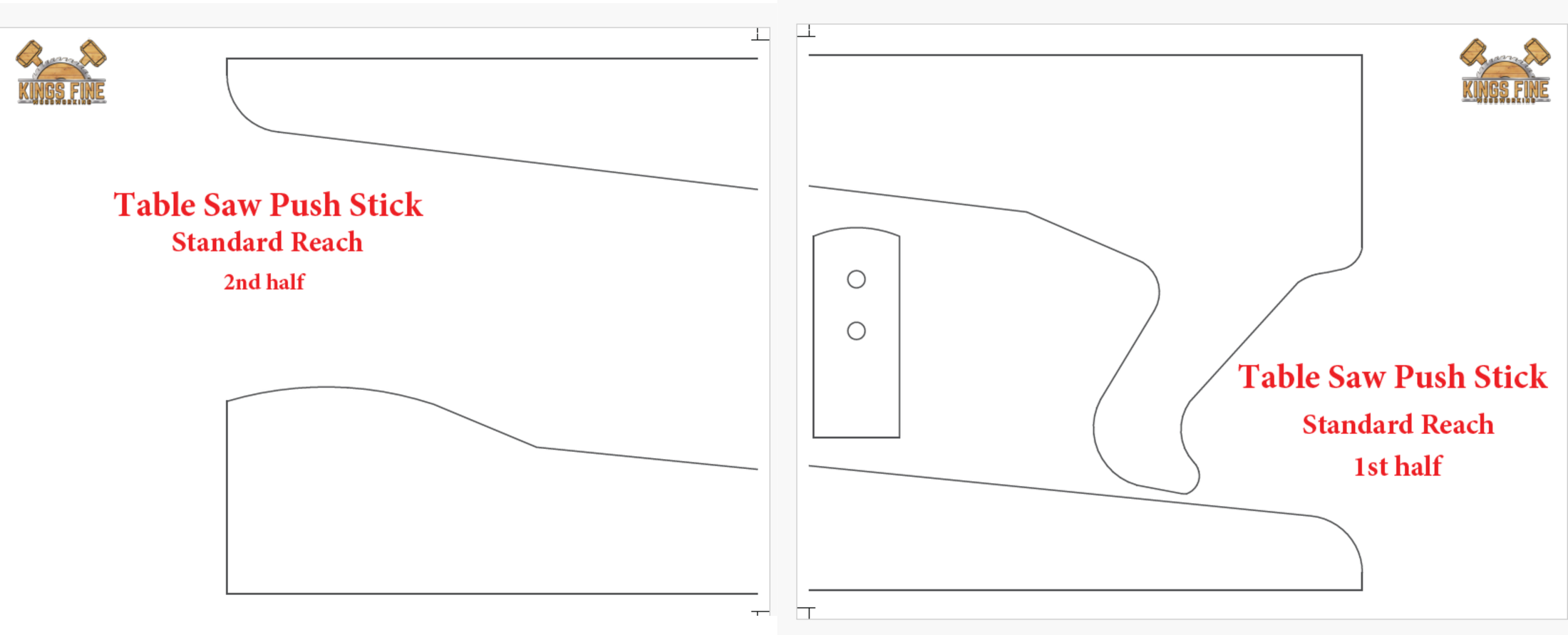 Table Saw Push Sticks New Designs - FREE