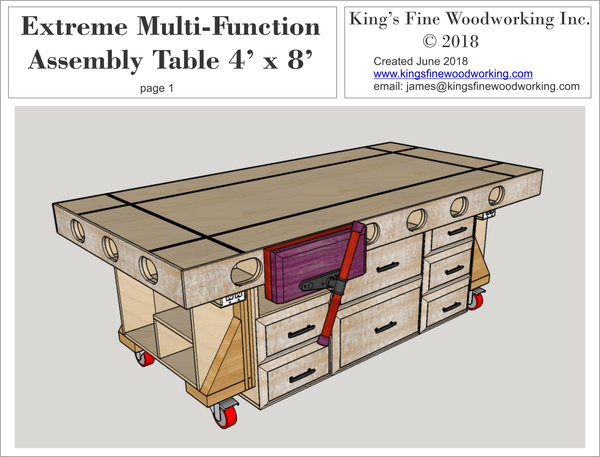 Extreme Torsion Box Assembly Table and Outfeed/Workbench