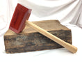 Load image into Gallery viewer, Thor’s Hammer Woodworking Mallet Redheart Head & Tiger Maple Handle
