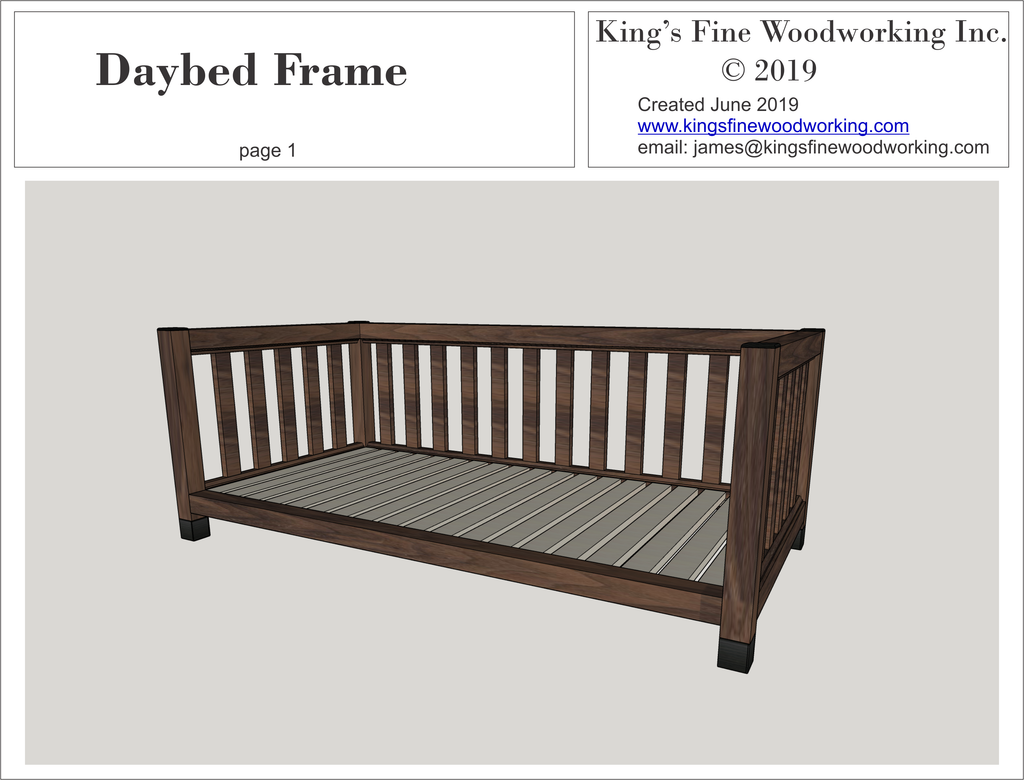 Daybed Frame from Walnut Plans