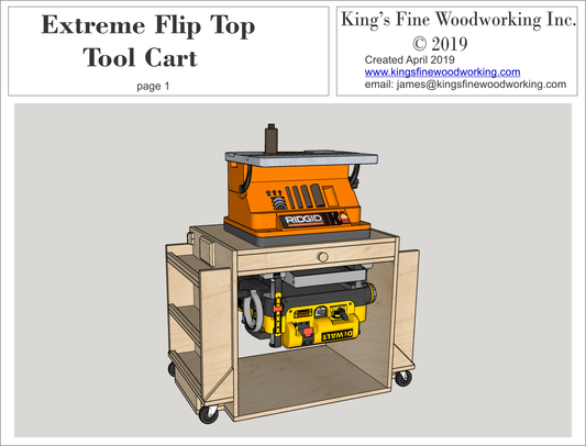 Plans for Flip Top Tool Cart