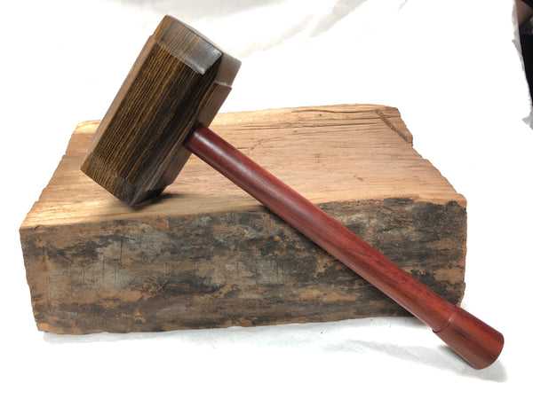Thor's Hammer Woodworking Mallet Bocote Head Redheart Handle