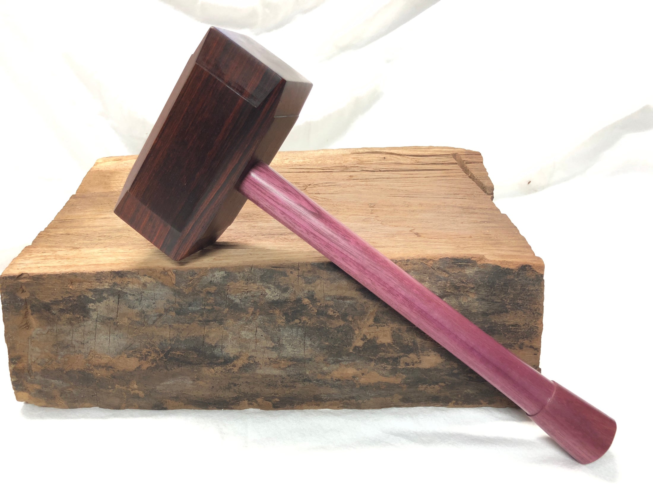 Thor's Hammer Woodworking Mallet Cocobolo Head Purpleheart Handle