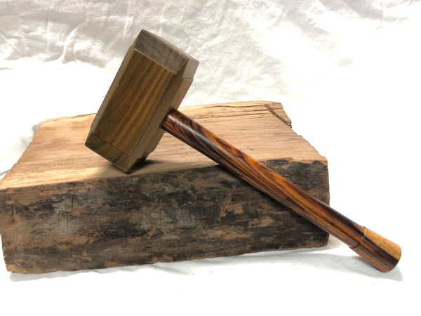 Thor's Hammer Woodworking Mallet Lignum Vitae Head Cocobolo handle