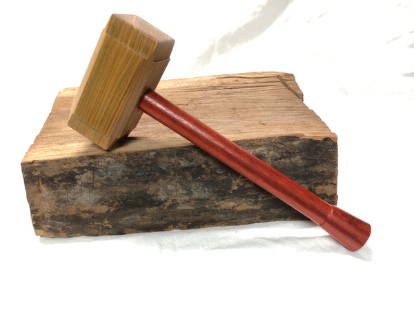 Thor's Hammer Woodworking Mallet Lignum Vitae Head Padauk Handle