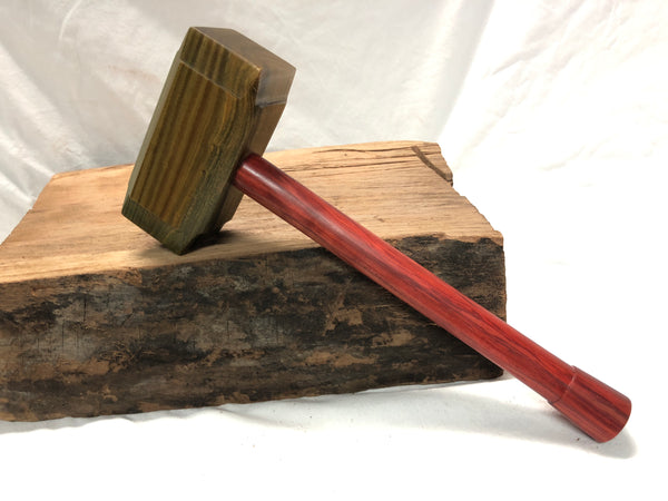 Thor's Hammer Woodworking Mallet Lignum Vitae Head Redheart Handle