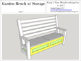Load image into Gallery viewer, Garden Bench with Storage
