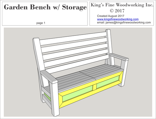 Garden Bench with Storage
