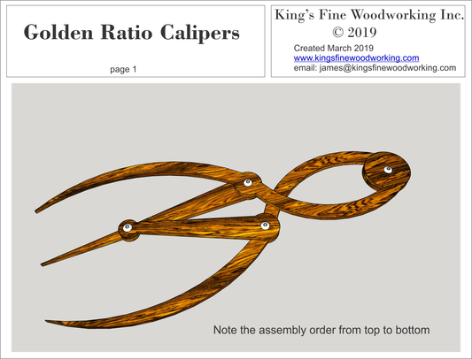 Plans for the Golden Ratio Calipers
