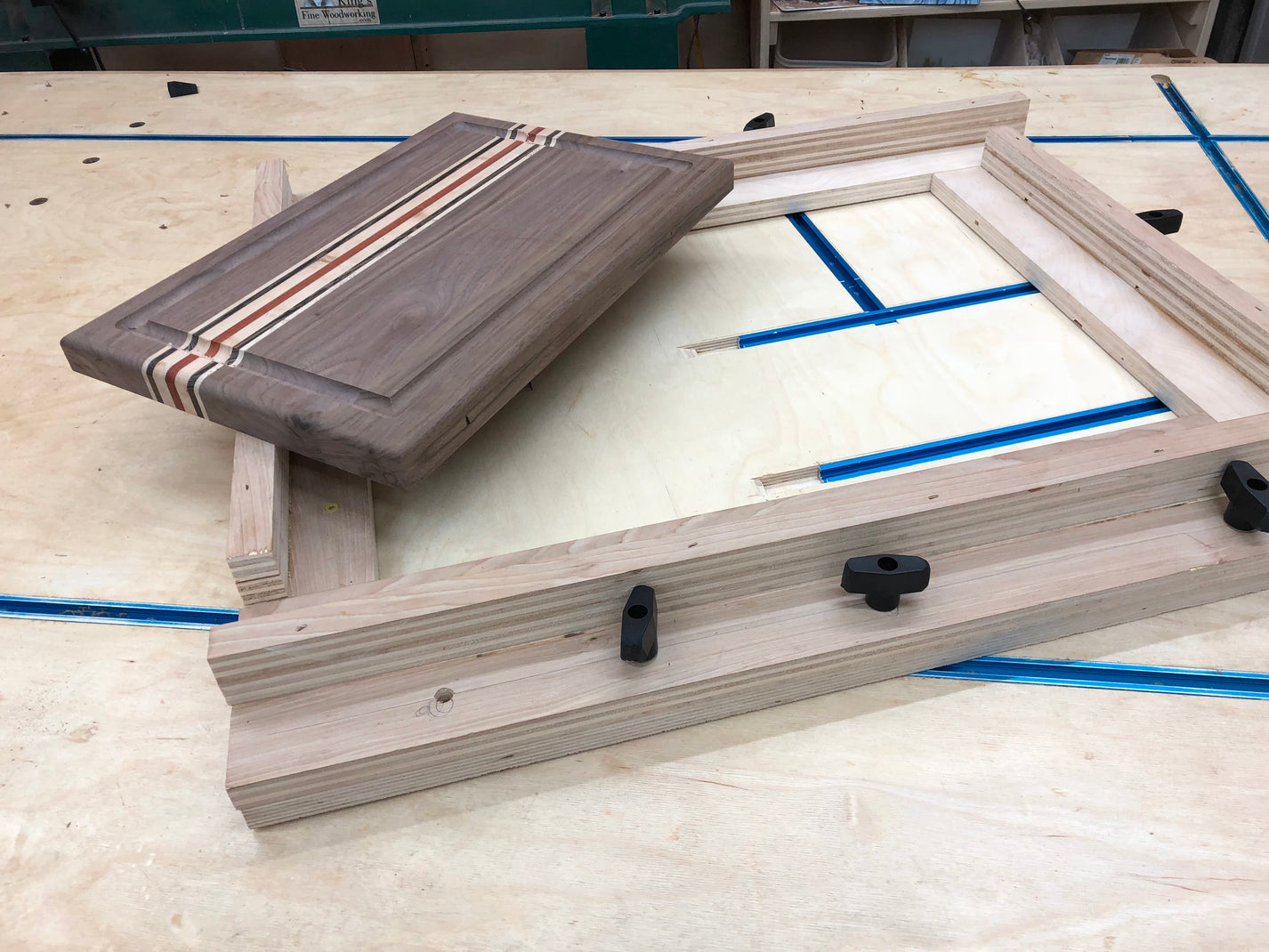 3D Plans for Cutting Board Juice Groove Jig King's Fine Woodworking Inc