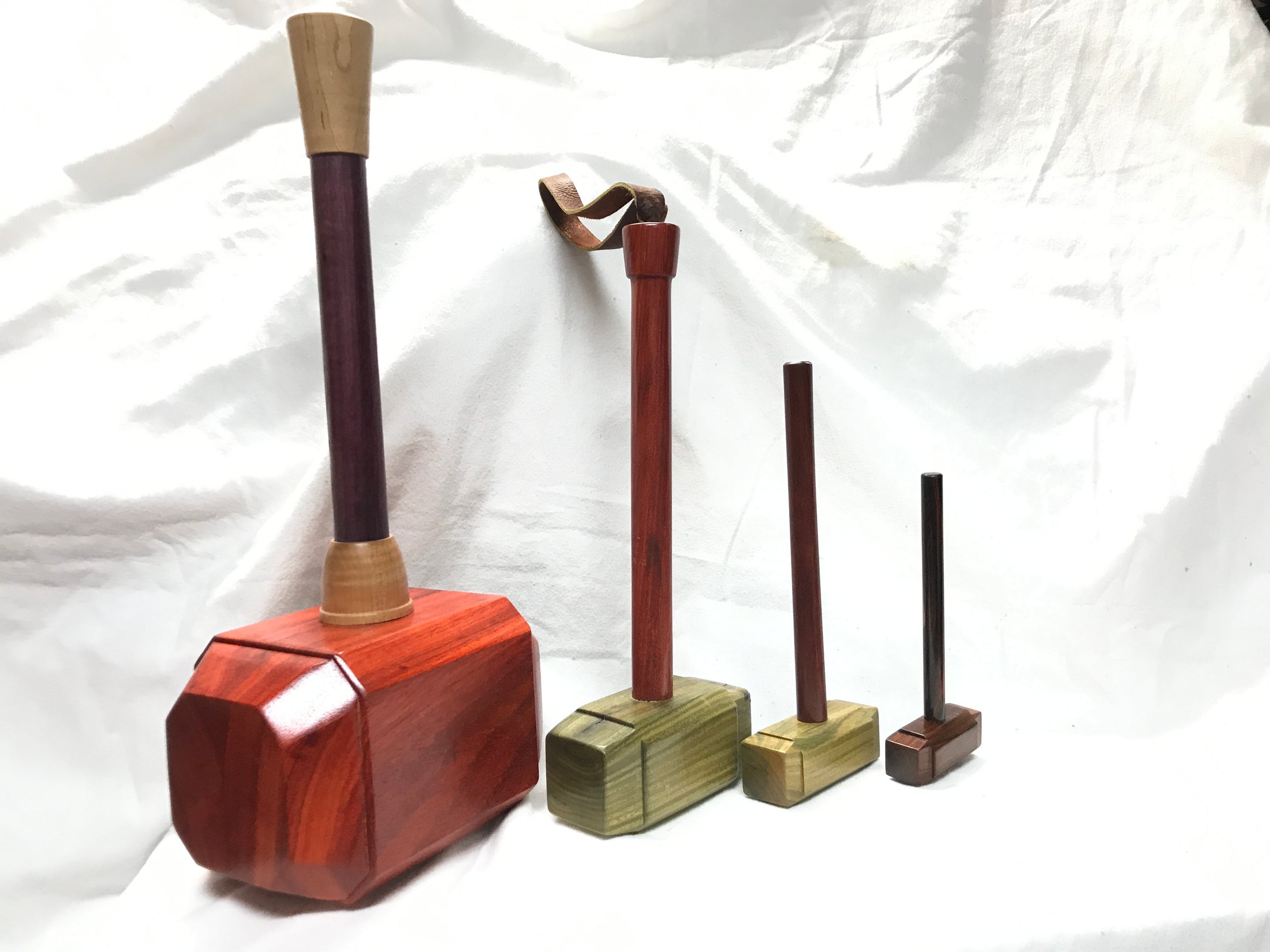 Micro Size woodworking Thor's hammer Mallet Lignum Head Padauk Handle