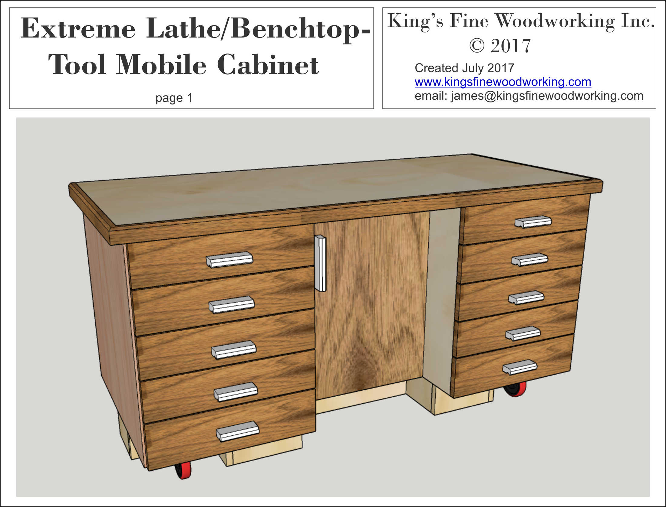 Extreme Lathe/Benchtop-Tool Mobile Cabinet Plans