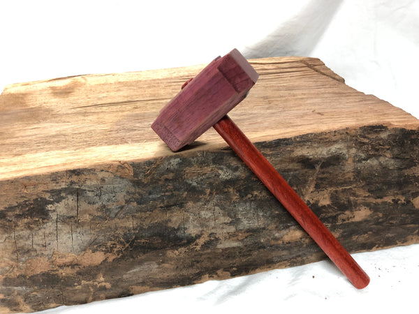 Micro Size woodworking Thor's hammer Mallet purpleheart Head Padauk Handle