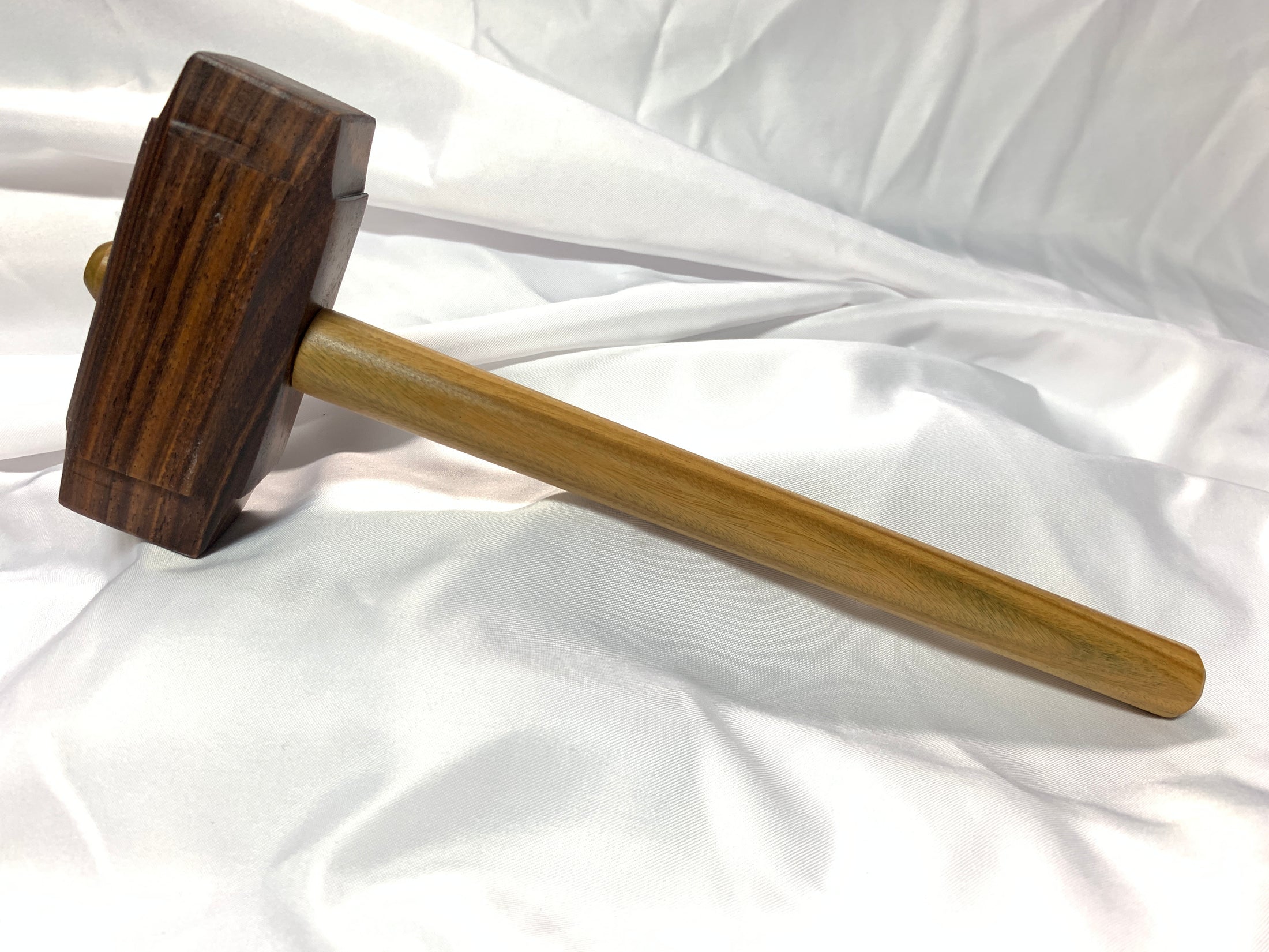 Thors Hammer Woodworking Mallet Cocobolo Head with Lignum Vitae Handle Kings Fine Woodworking