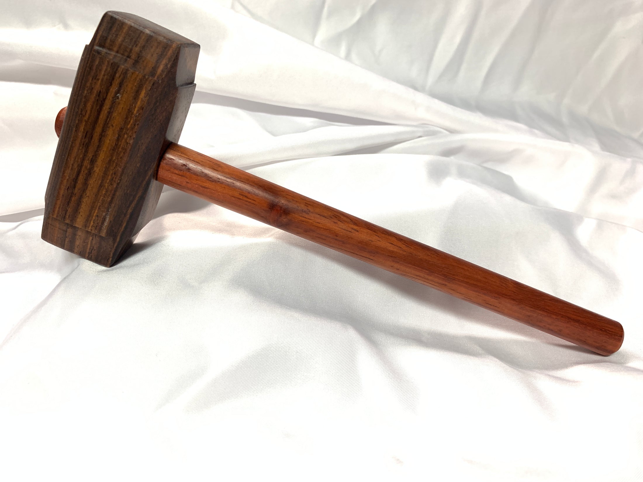 Thors Hammer Woodworking Mallet Cocobolo Head with Padauk Handle Kings Fine Woodworking