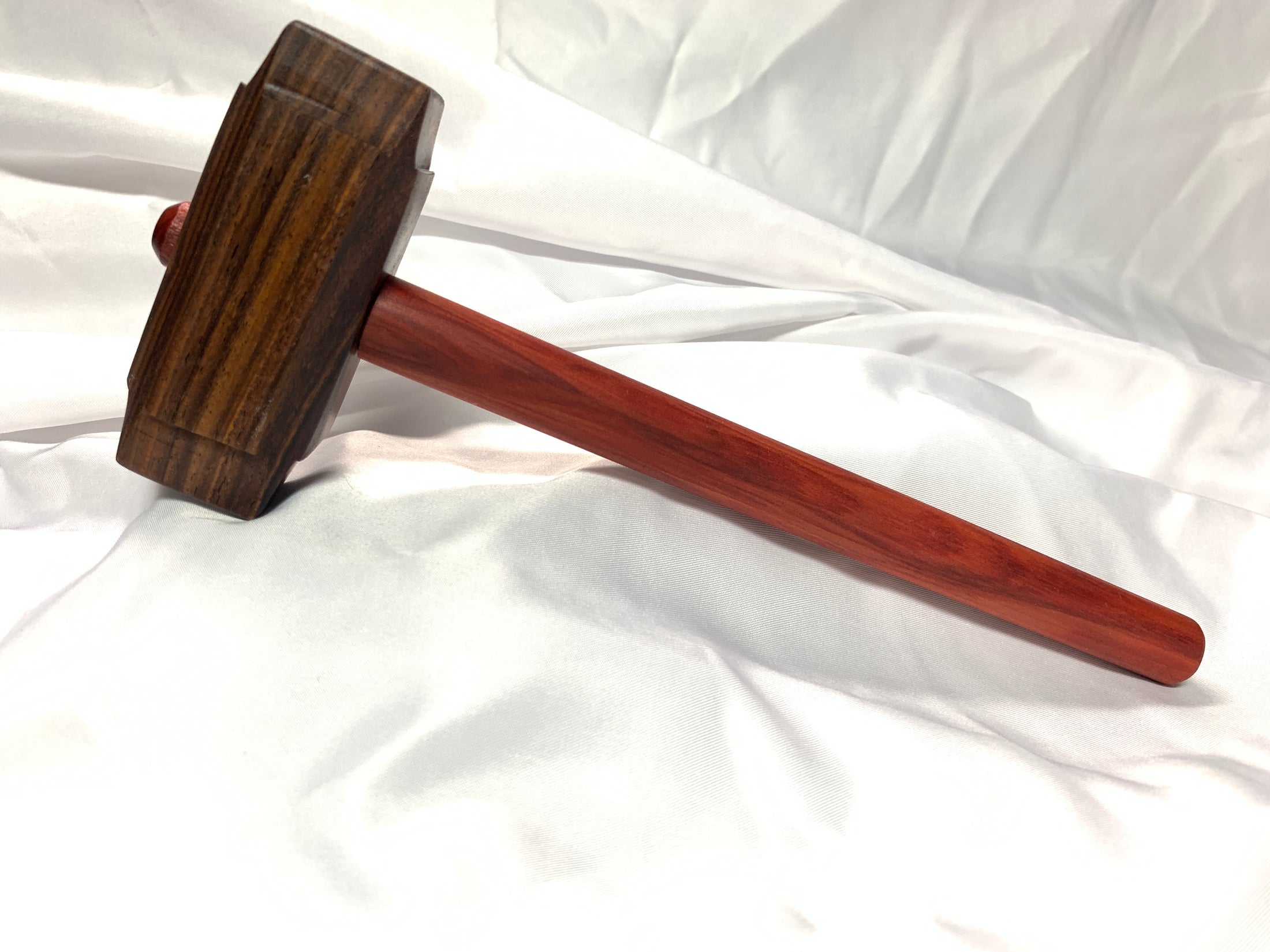 Thors Hammer Woodworking Mallet Cocobolo Head with Redheart Handle Kings Fine Woodworking
