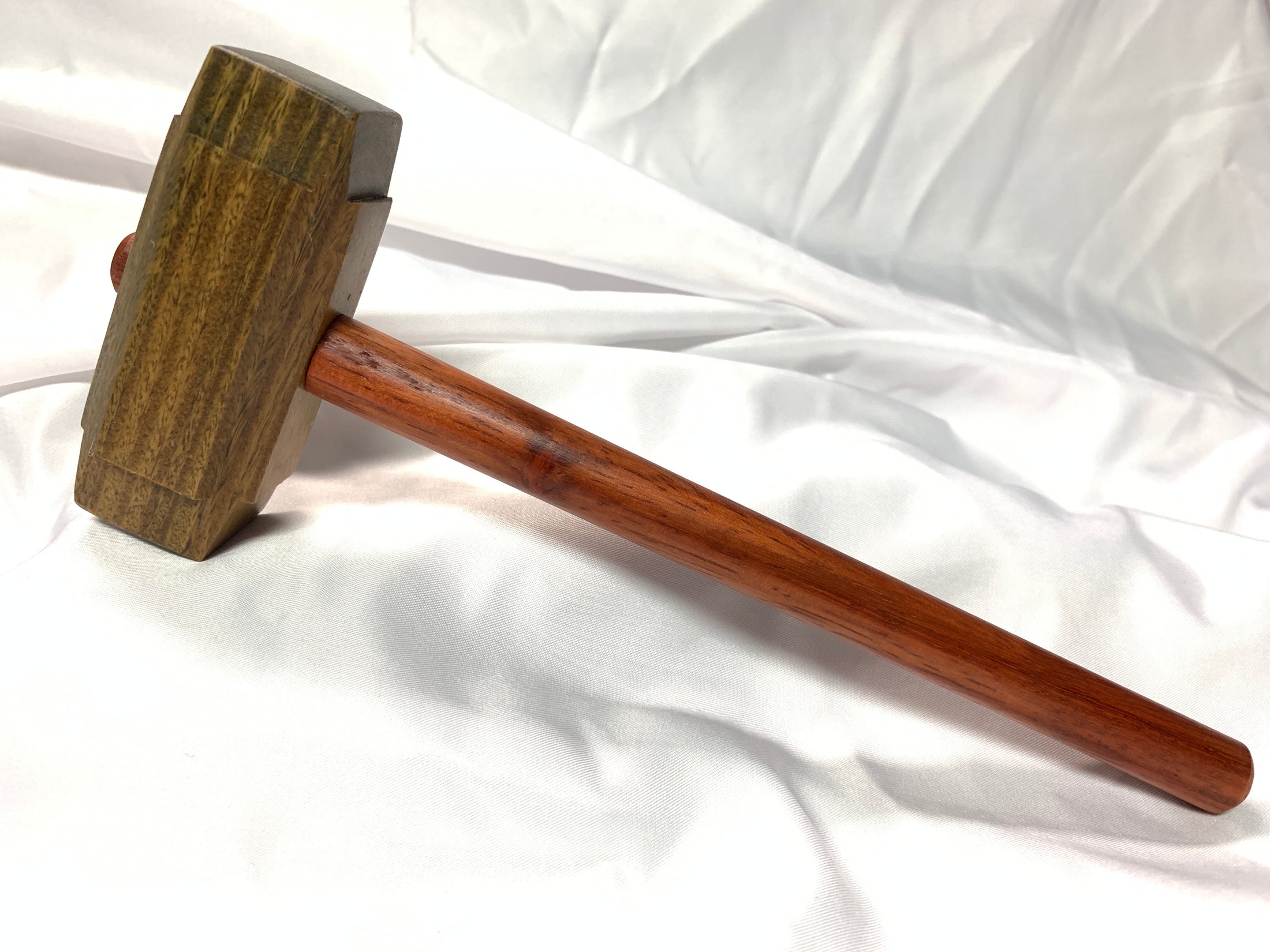 Thors Hammer Woodworking Mallet Lignum Vitae Head with Padauk Handle Kings Fine Woodworking