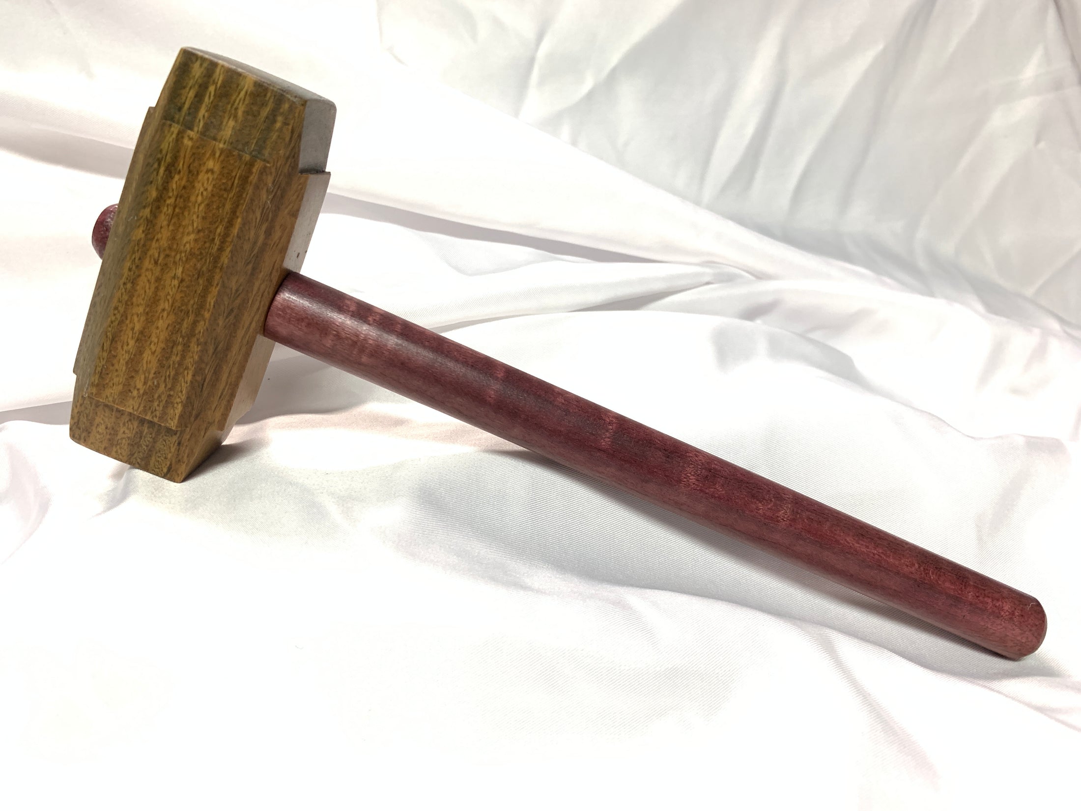 Thors Hammer Woodworking Mallet Lignum Vitae Head with Purpleheart Handle Kings Fine Woodworking