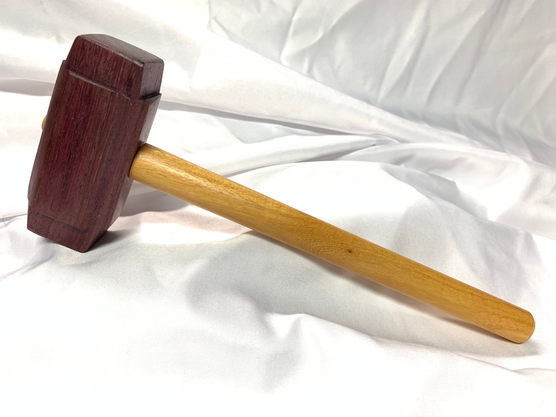 Thors Hammer Woodworking Mallet Purpleheart Head with Osage Orange Handle Kings Fine Woodworking