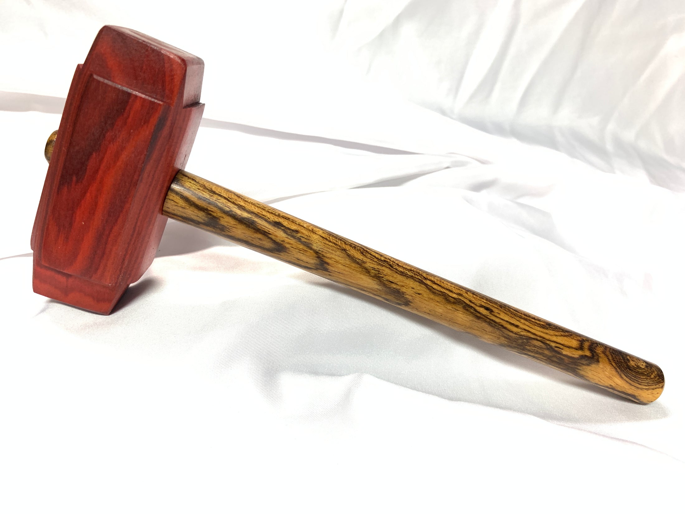 Thors Hammer Woodworking Mallet Redheart Head with Bocote Handle Kings Fine Woodworking