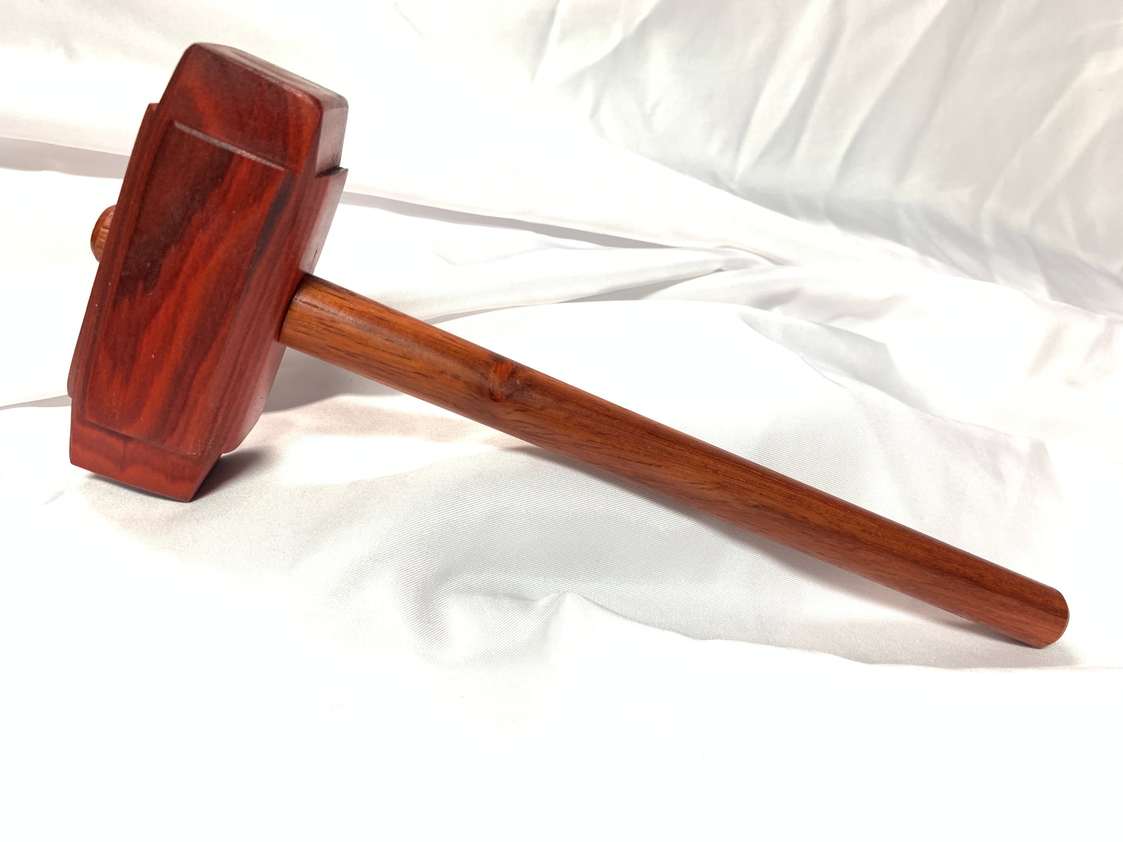 Thors Hammer Woodworking Mallet Redheart Head with Padauk Handle Kings Fine Woodworking