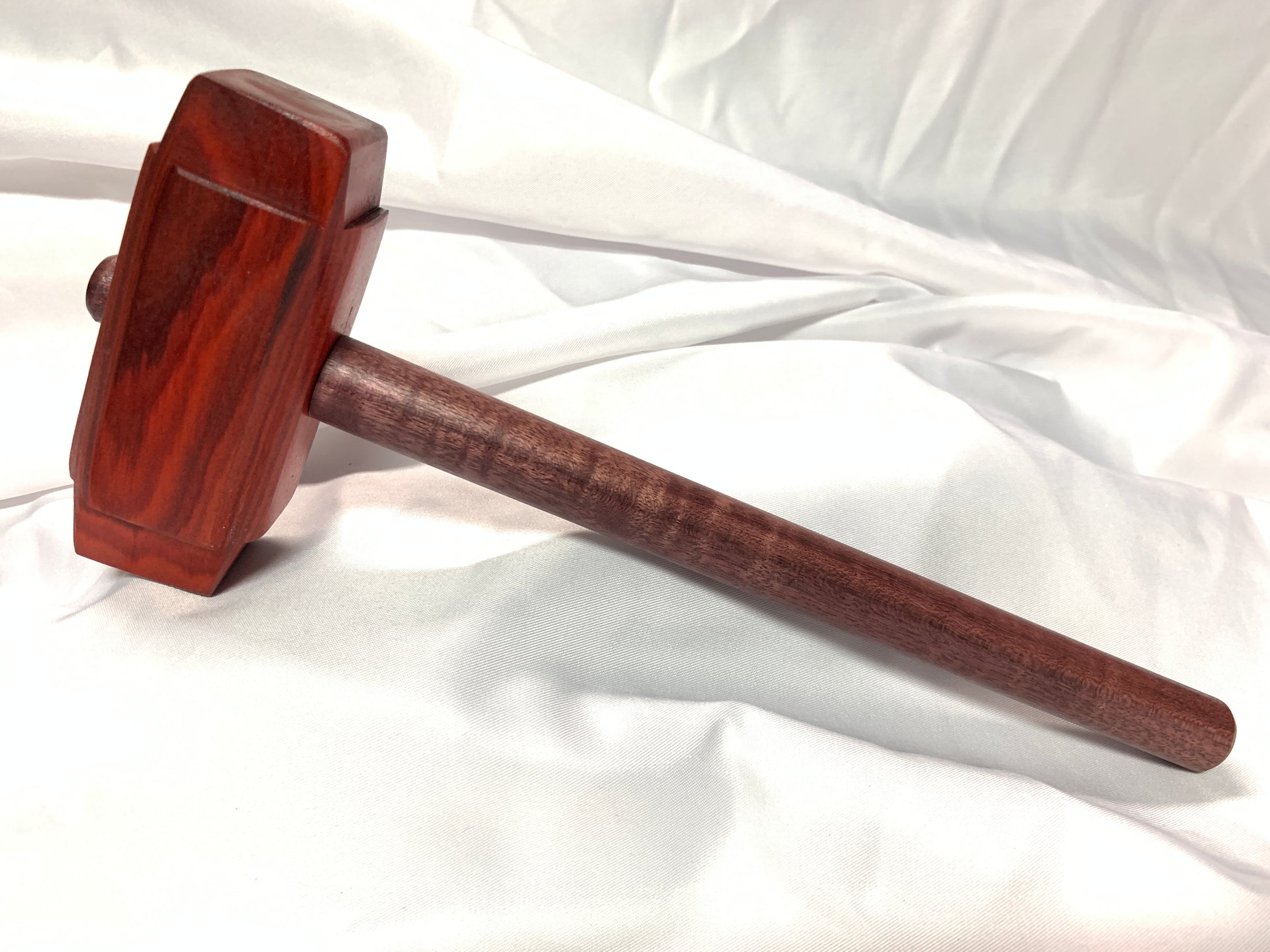 Thors Hammer Woodworking Mallet Redheart Head with Purpleheart Handle Kings Fine Woodworking