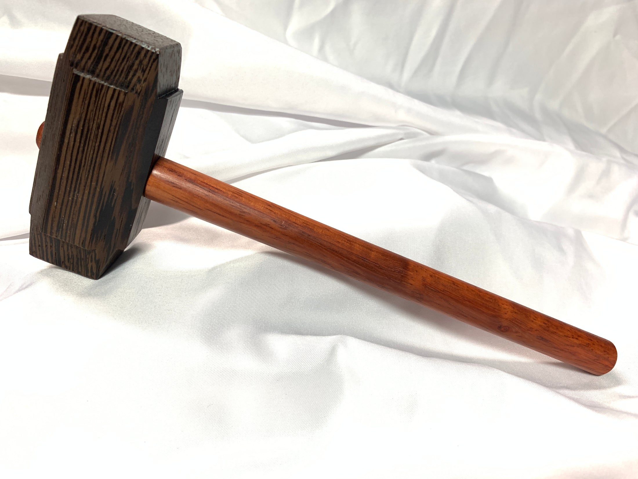 Thors Hammer Woodworking Mallet Wenge Head with Padauk Handle Kings Fine Woodworking