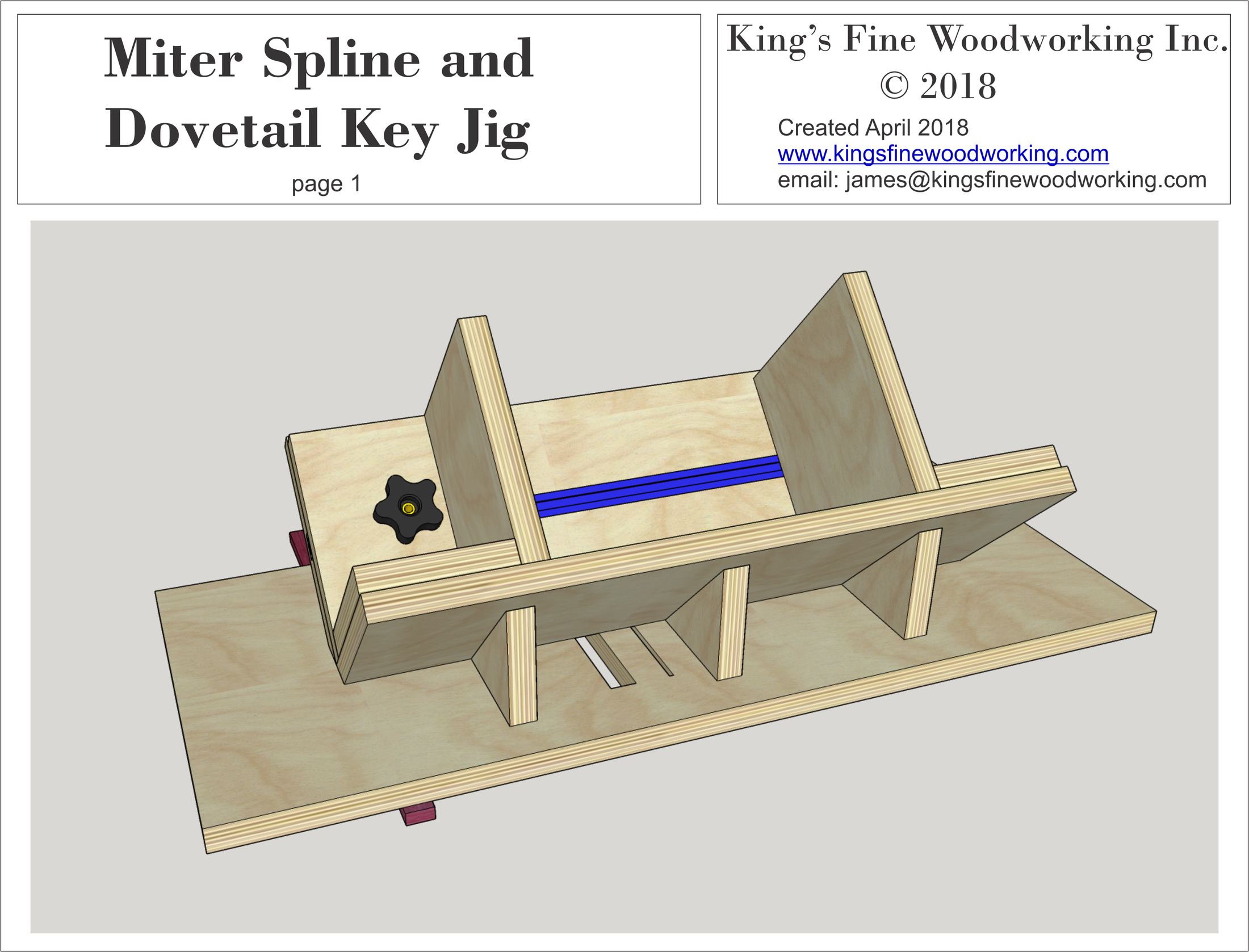 Miter Spline and Dovetail Key Jig Plans