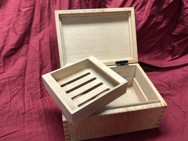 Cigar Humidor made from Highly Figured Tiger Maple