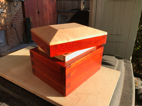 Padauk & Figured Maple Keepsake Box